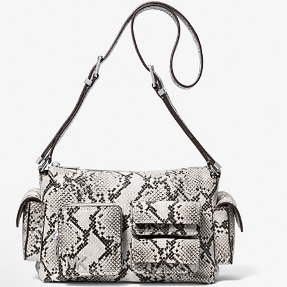 MICHAEL KORS Dakota Medium Snake Embossed Leather Pocket Shoulder Bag
ALUMINUM - Picture 16 of 16